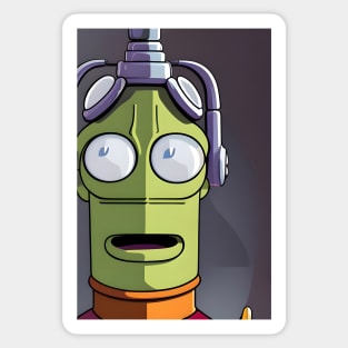 Green robot Sticker